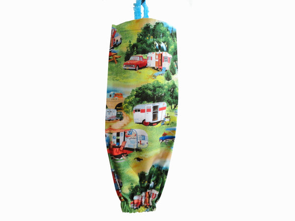 Plastic Bag Holder, Dispenser, camping, vintage campers, old, vintage trucks, campsite