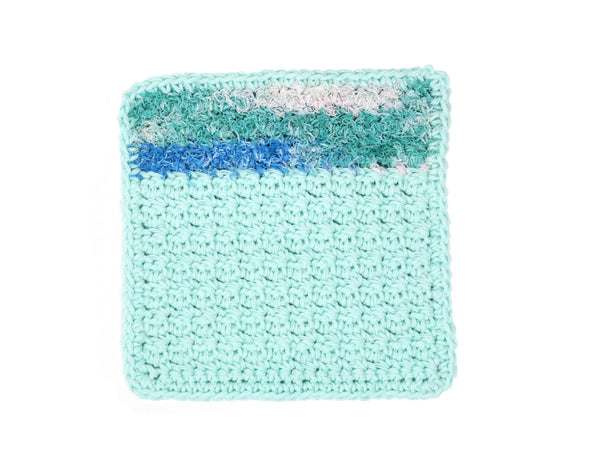 Pretty in Pastels and Light Green Dishcloth/Scrubby Combination