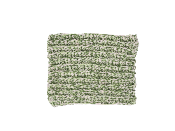 Handmade, Crocheted, Dishcloth, cotton, homespun, twist, sage green