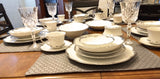 Metallic Gray Placemats with Hot Pads