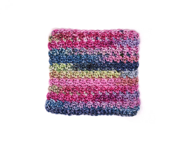Pink, Blue, and Green Washcloth