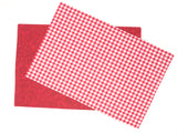 Red and White Checked Reversible Placemats