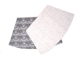 Scallops and Barnwood in Gray Reversible Placemats