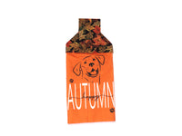 Hand Towel, Hanging Towel, Hanging Kitchen Towel, microfiber, orange, Happy Autumn, autumn, Halloween, dogs