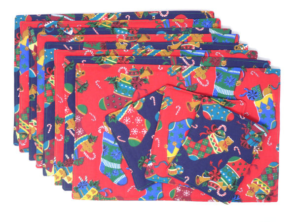 Christmas Stocking Reversible Placemats