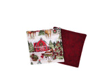 Christmas Horses and Barns Potholders